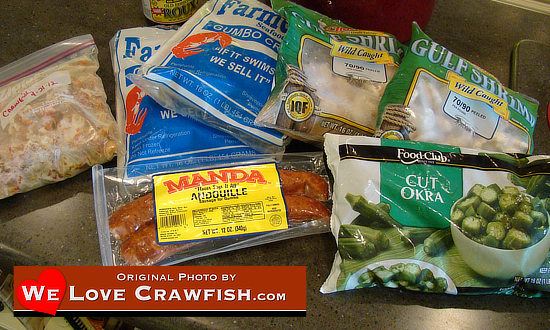 Louisiana Seafood Gumbo ingredients